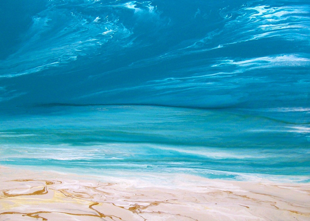 1000x714 Summer Beach Abstract Painting High Resolution (1000 X 714 ) - Summer Beach Painting