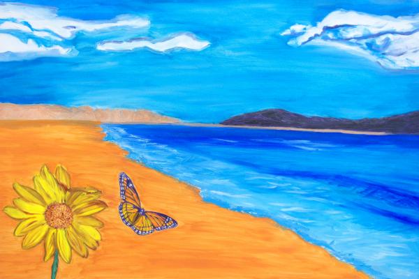 600x400 Wishing For The Summer Beach Landscape Oil Painting Antonio - Summer Beach Painting