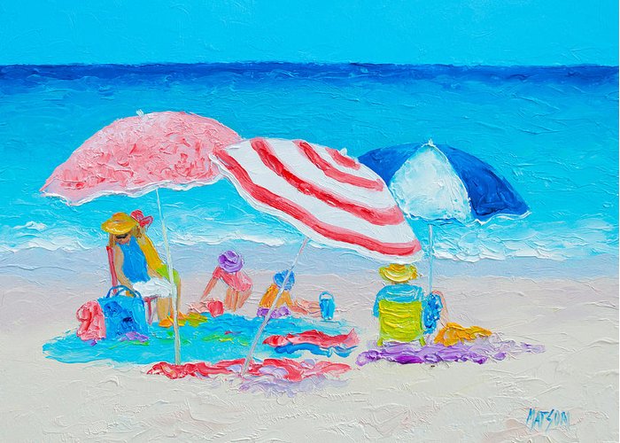 700x500 Beach Painting - Summer Beach Painting