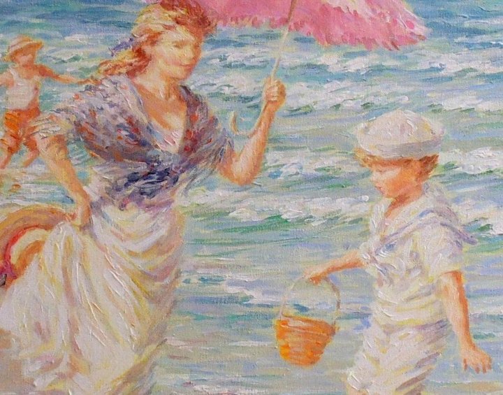 720x565 Summer Breeze Original Oil Painting By Karin Schaefers Seaside - Summer Breeze Painting