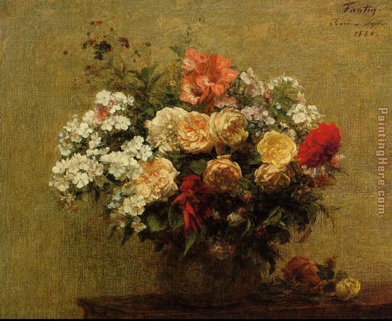 800x655 Henri Fantin Latour Summer Flowers Painting Anysize 50% Off - Summer Flower Painting
