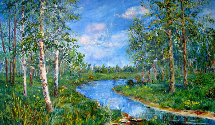700x409 Russian Paintings Gallery - Summer Landscape Painting