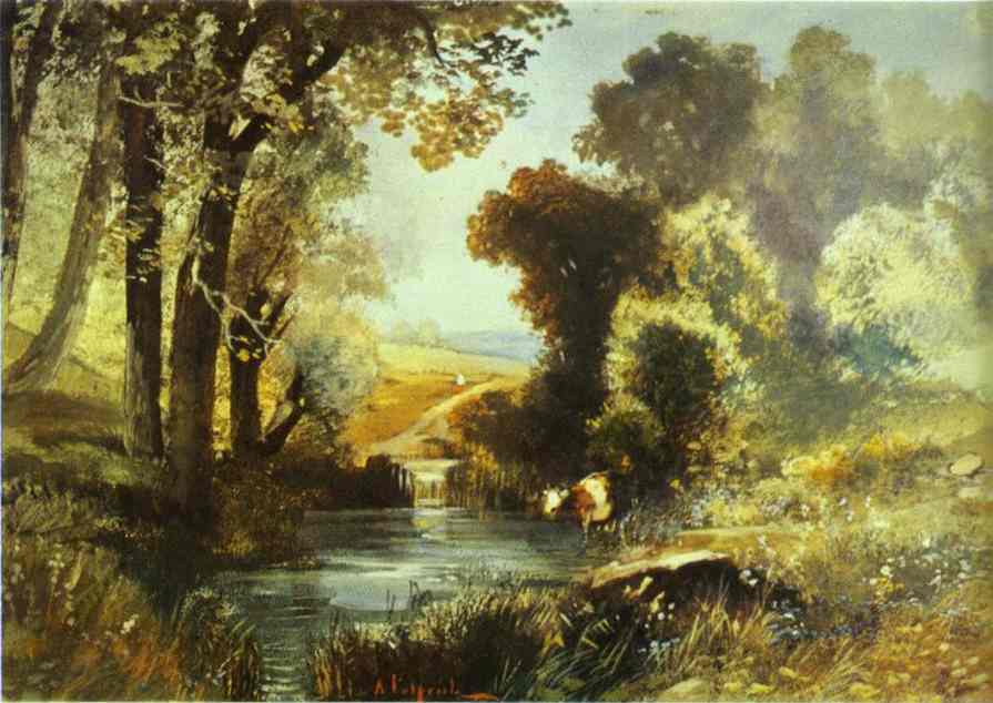895x634 Summer Landscape 1860s Painting Alexey Savrasov Oil Paintings - Summer Landscape Painting