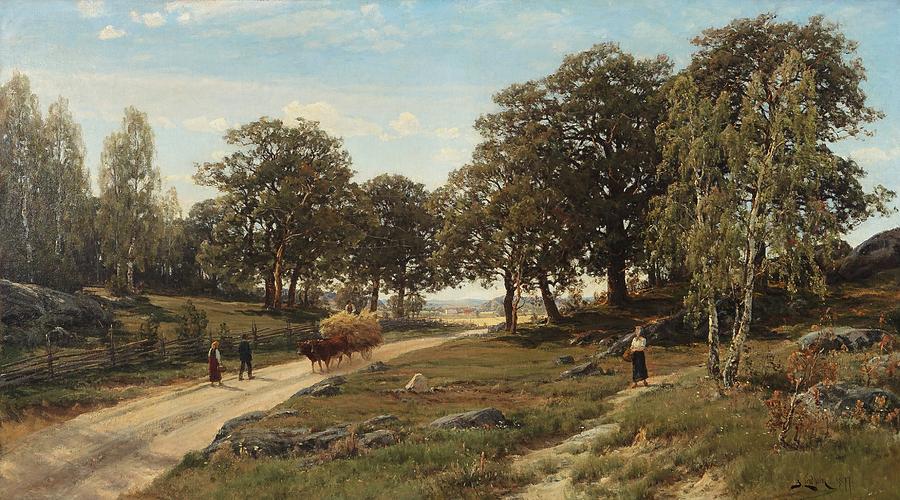 900x500 Summer Landscape Painting By Celestial Images - Summer Landscape Painting