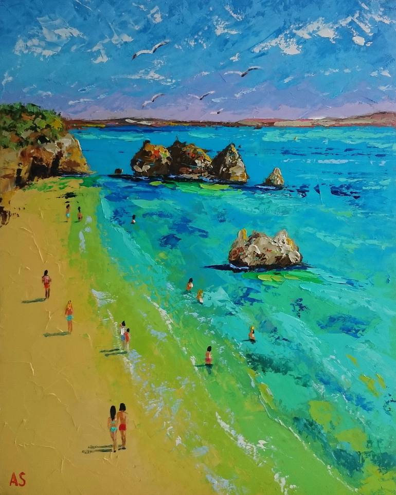 770x963 Saatchi Art Beautiful Summer Day Original Palette Knife Oil - Summer Oil Painting