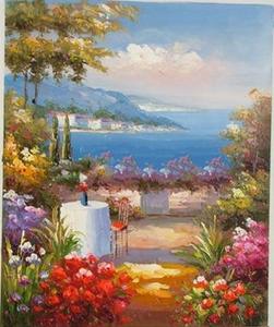251x300 Canvas Painting, Landscape Oil Painting, Summer Resort Painting - Summer Oil Painting