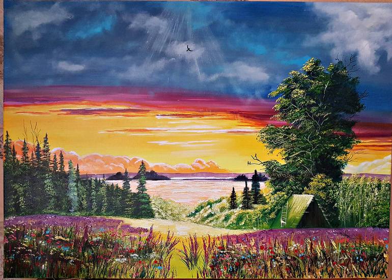 770x550 Saatchi Art Oil Painting Summer Rhapsody Painting By Natali - Summer Oil Painting