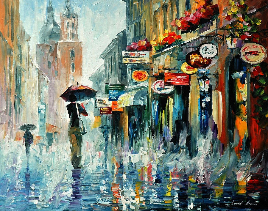 900x710 Summer Downpour 2 - Summer Oil Painting