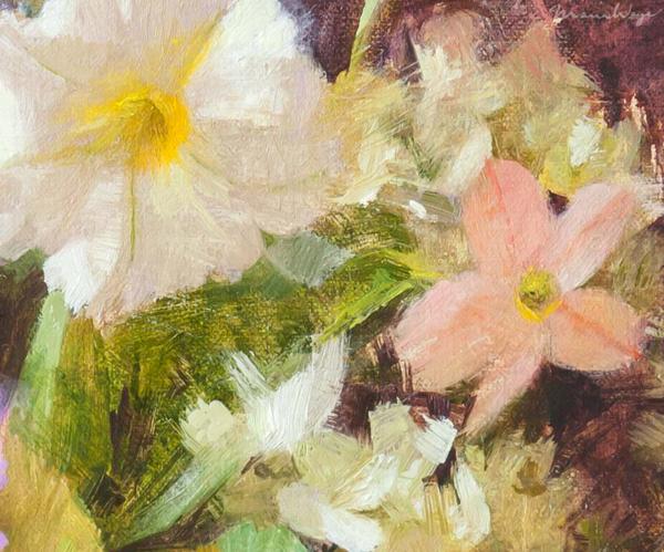 600x499 Floral Oil Painting Still Life Original Fine Art Summer Garden - Summer Oil Painting