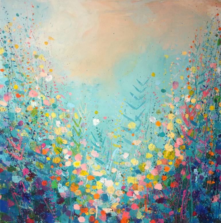 770x776 Saatchi Art Summer Rain Painting By Sandy Dooley - Summer Painting