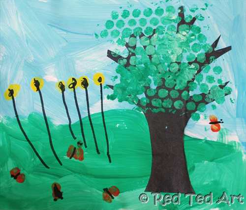 500x427 Kids Craft Summer Picture Craft (Calendar Project) - Summer Painting For Kids