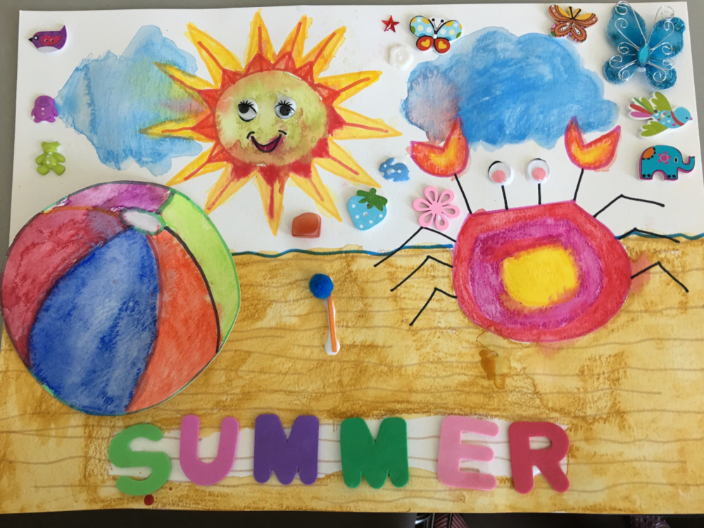 1000x750 Summer Art Amp Craft Project At The Library Part 2 Elizabeth B - Summer Painting For Kids