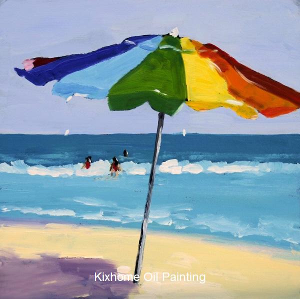 600x598 A Colorful Spot Large Canvas Modern Arts Oil Paintings For Hotel - Summer Painting For Kids