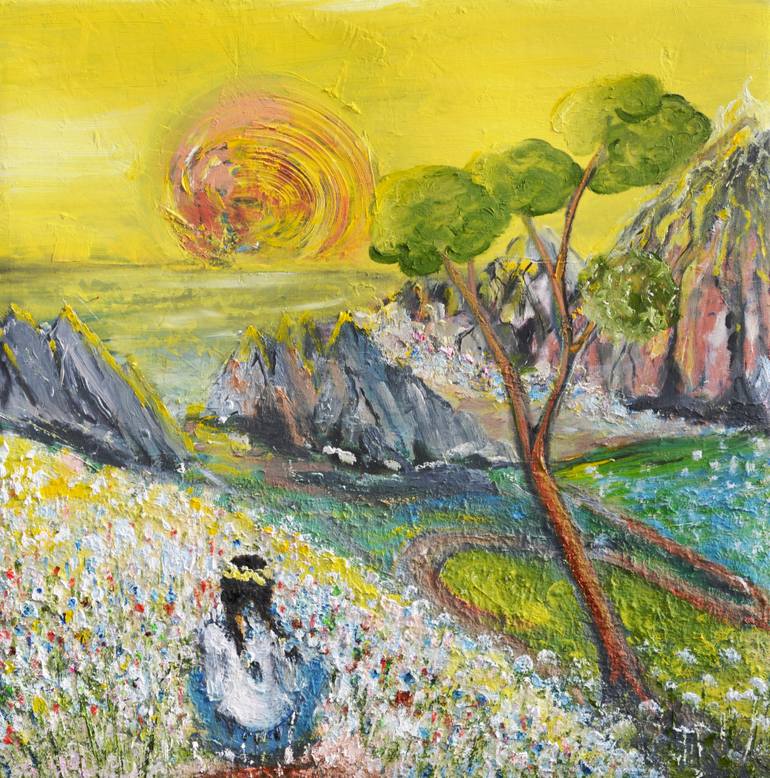 770x778 Saatchi Art Summer Scene Painting By Evelina Popilian - Summer Scene Painting