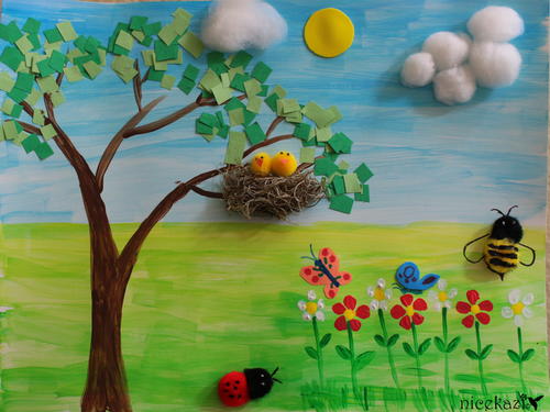 500x375 Summer Scene Kids Crafts Project - Summer Scene Painting