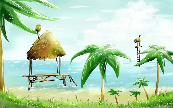 700x438 Children's Illustrations - Summer Scene Painting