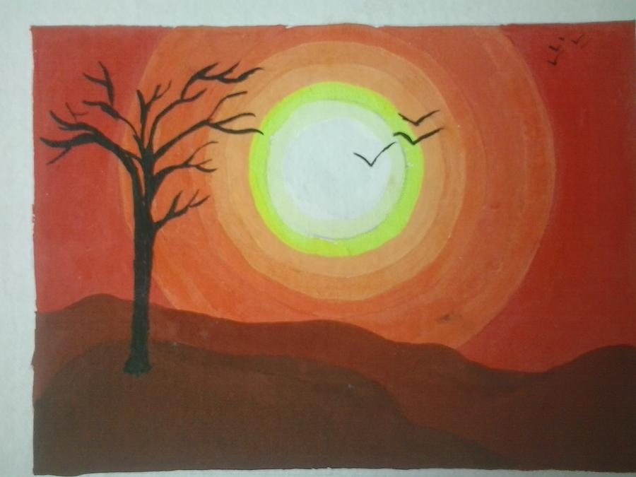 900x675 Summer Season Painting By Sudharshan Mudumbai - Summer Season Painting