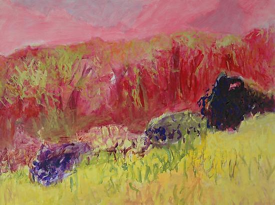 550x411 Summer Season By Leonard Moskowitz (Acrylic Painting) Artful Home - Summer Season Painting