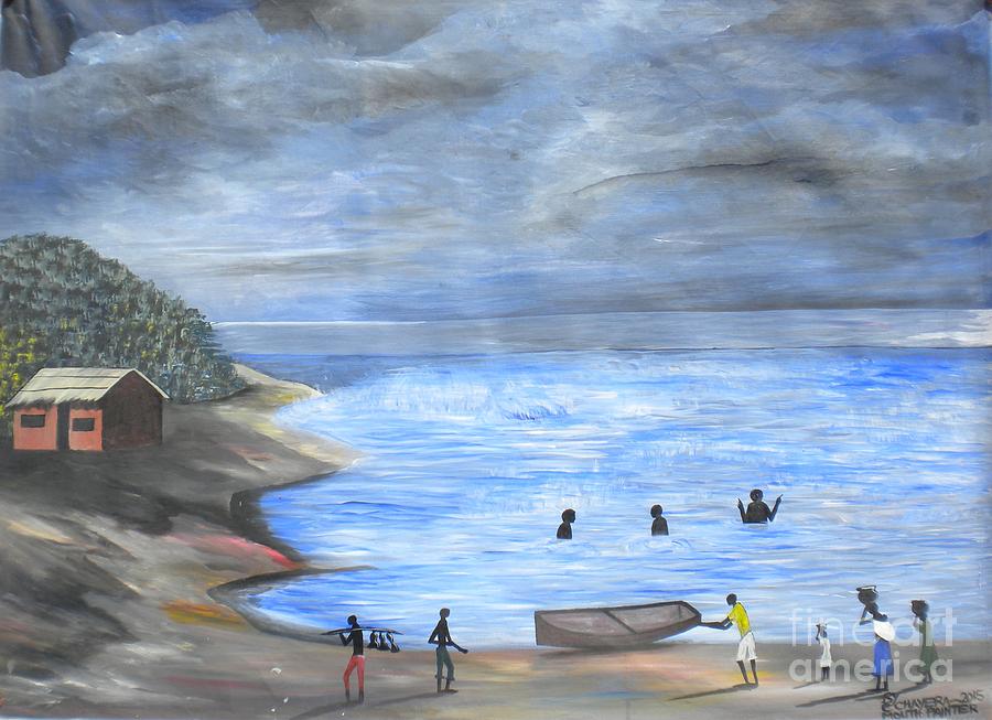 900x653 During The Summer Season Families Spend Their Time At The Lake - Summer Season Painting