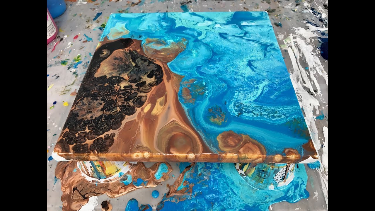 1280x720 Acrylic Pour Painting Double Flip Cup Summer Days - Summer Themed Painting