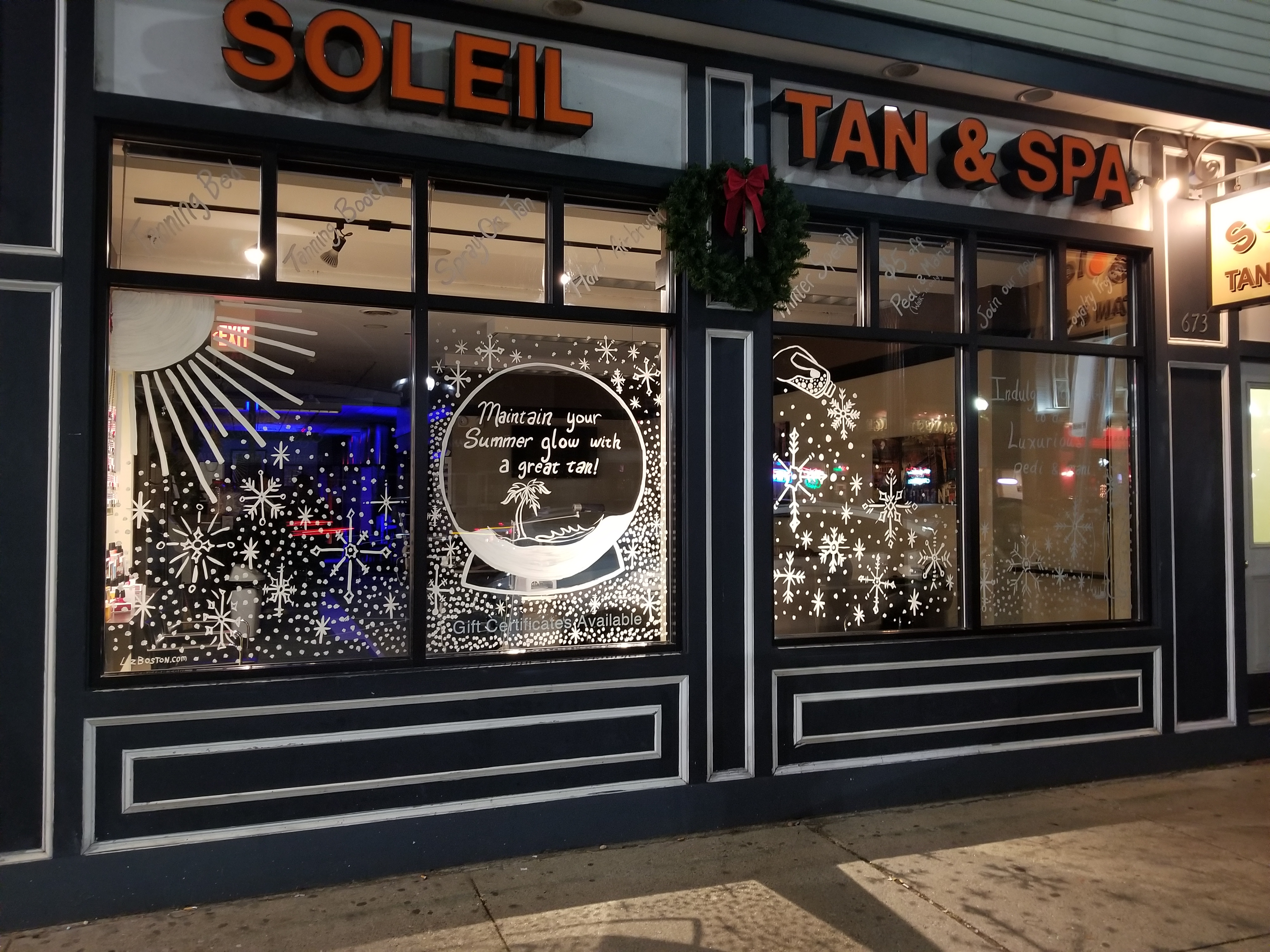 4032x3024 Cstom Retail Window Painting In The Boston Area By Artist Liz Boston - Summer Window Painting