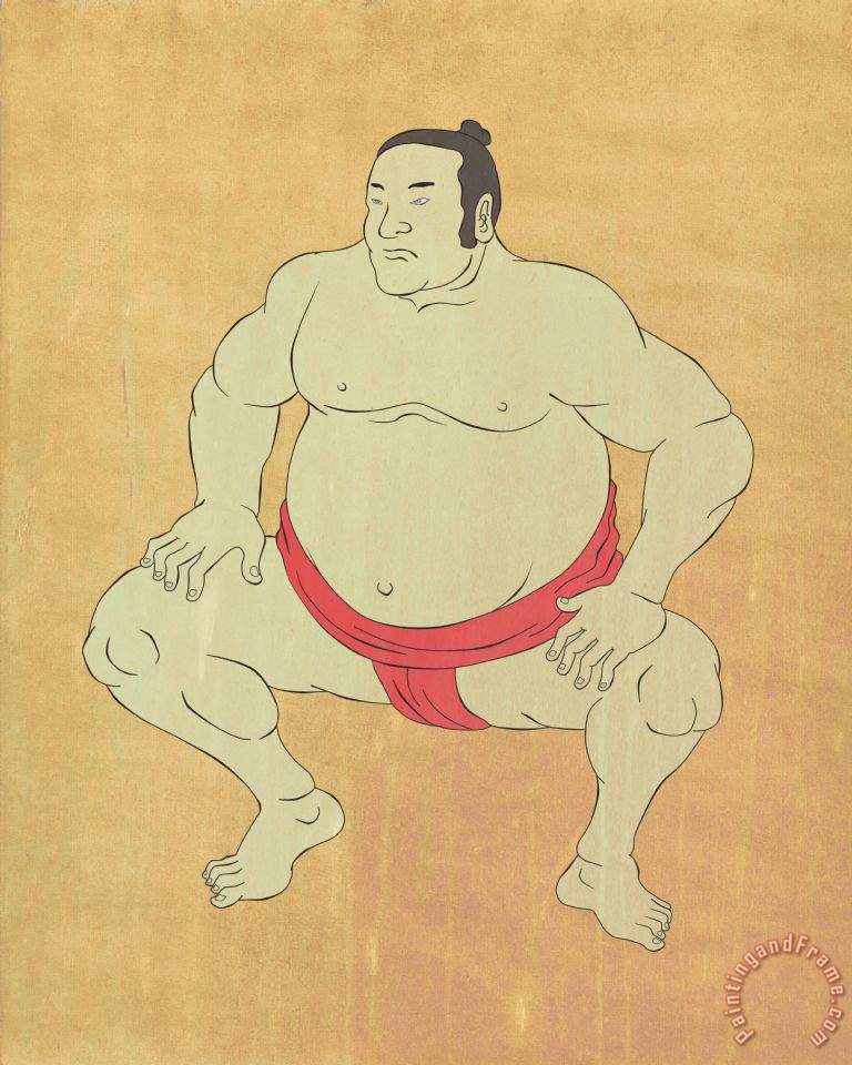 768x960 Collection 10 Japanese Sumo Wrestler Painting - Sumo Painting