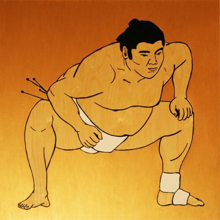 770x770 Saatchi Art Sumo Wrestler Painting By Queen Verona - Sumo Wrestler Painting