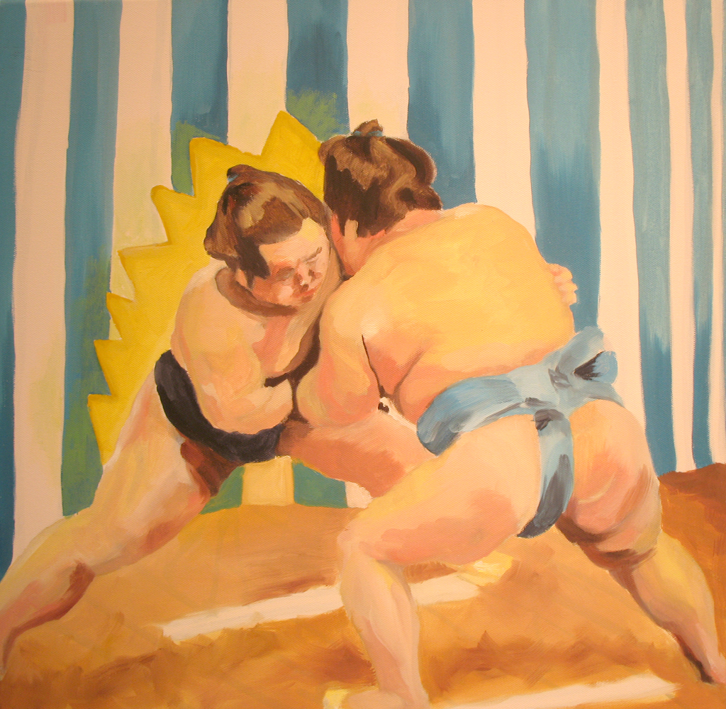 1024x1000 Painting Uw - Sumo Wrestler Painting