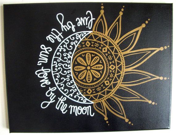 Sun And Moon Canvas Painting