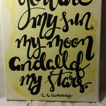 354x354 Live Deliberately Canvas Quote Art Hand From Artofwordsboutique - Sun And Moon Canvas Painting