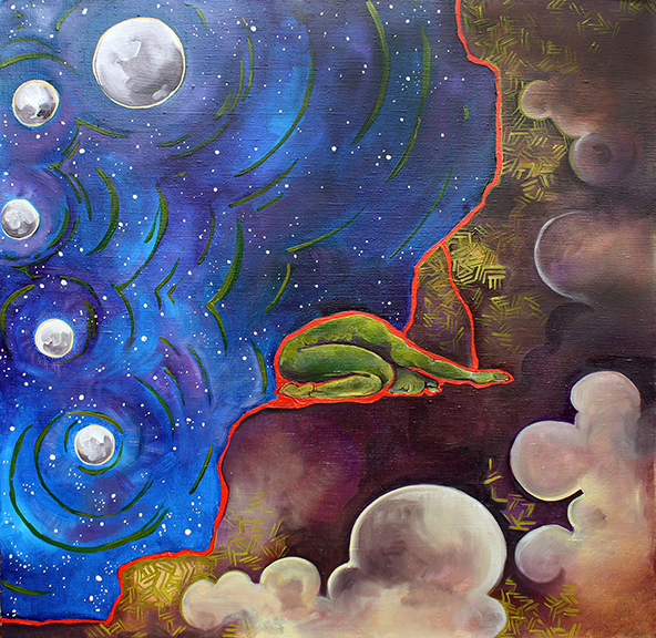 592x576 Painting - Sun And Moon Painting