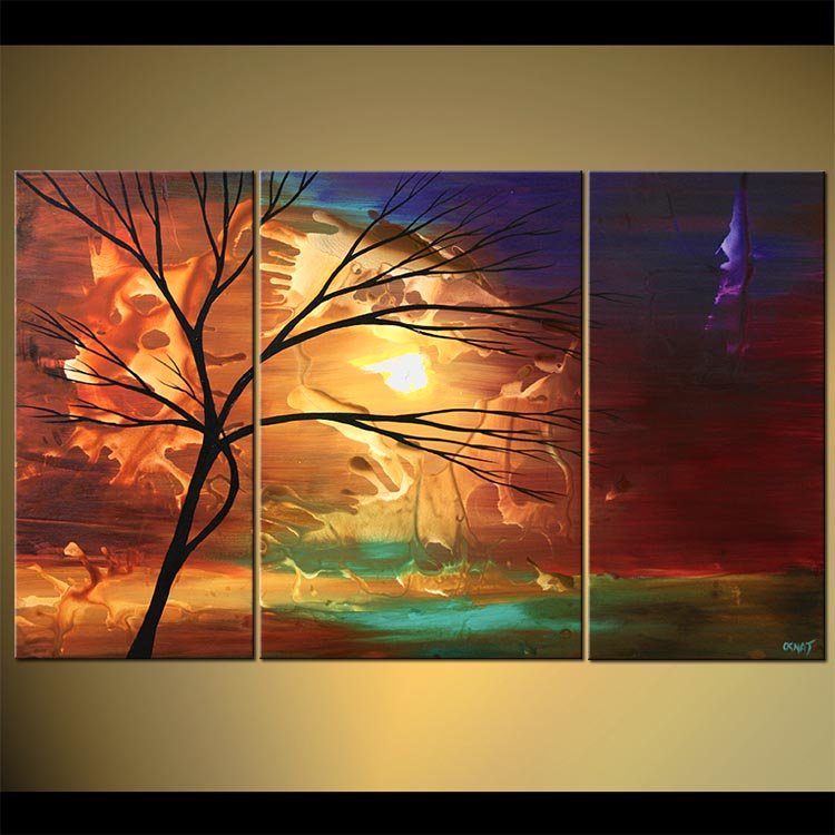 750x750 Painting - Sun And Moon Painting