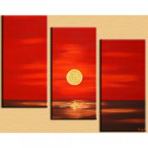 300x300 Modern Contemporary Oil Paintings On Canvas Sun Rise Painting Set 300 - Sun Canvas Painting