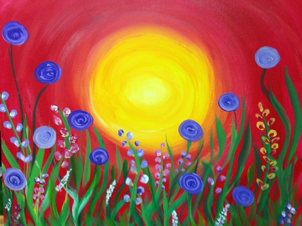 960x720 Canvas Sun Flowers - Sun Canvas Painting