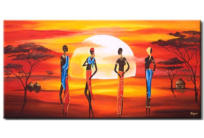 650x440 Canvas Art Beauty Under The African Sun - Sun Canvas Painting