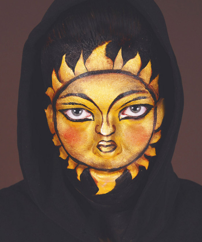 700x840 Here Comes The Sun - Sun Face Painting