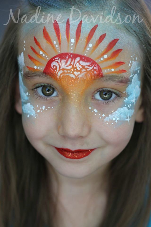 Sun Face Painting At Paintingvalley Com Explore Collection Of Sun Face Painting