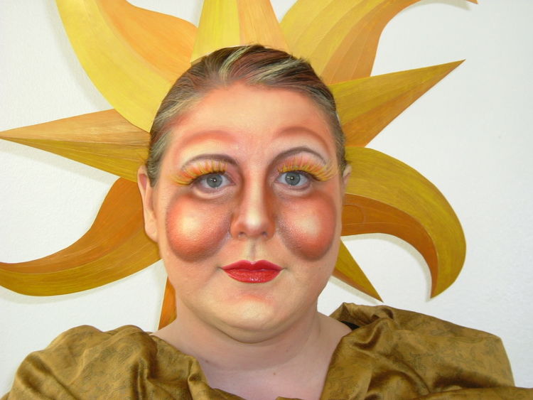 750x563 The Sun Face Painting - Sun Face Painting