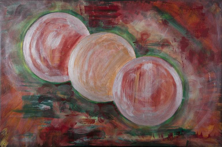 770x508 Saatchi Art The Sun, Moon And Earth In A Compromising Position - Sun Moon Painting