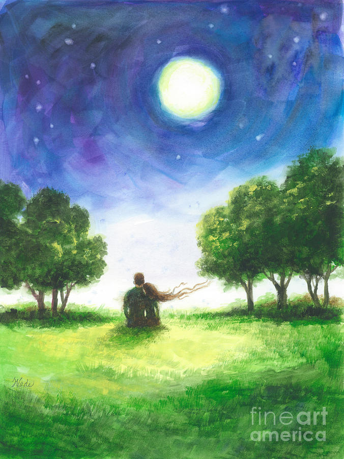 676x900 You Are My Sun Moon Stars Painting By Vickie Wade - Sun Moon Painting