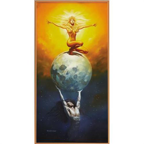500x500 Boris Vallejo - Sun Moon Painting