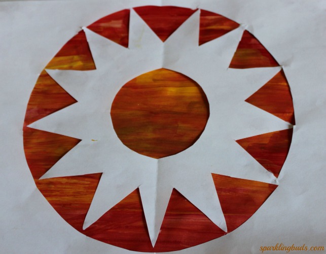 643x500 Sun Painting - Sun Painting For Kids