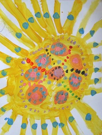 336x443 I Commissioned The Sun! Paintings, Heart Art And Collage - Sun Painting For Kids