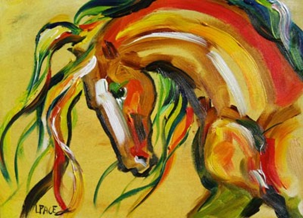 600x432 The Sun' Contemporary Horse Equine Oil Painting By Texas Artist - Sun Painting Texas