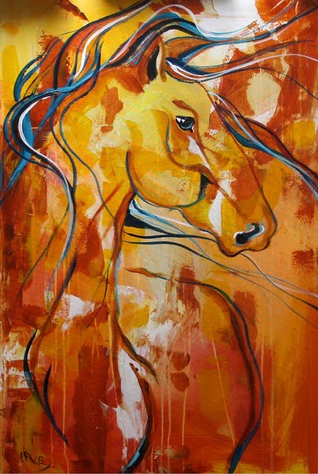 450x671 Born Of The Sun' Contemporary Equine Art Horse Daily Painting By - Sun Painting Texas
