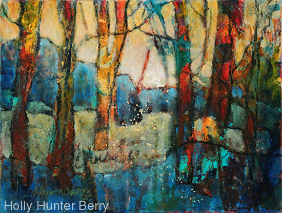 550x415 Daily Painters Abstract Gallery Contemporary Abstract Landscape - Sun Painting Texas