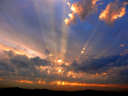 500x375 Sun Rays Painting - Sun Rays Painting