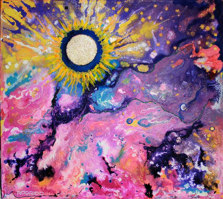 770x687 Saatchi Art Sunburst Painting By Roderick Mclaverty - Sunburst Painting