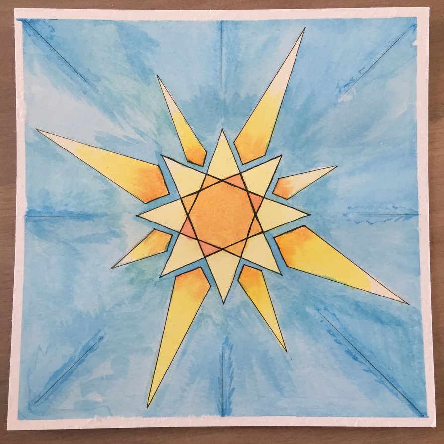 894x894 Sarenrae Sunburst By Live Love Forgive - Sunburst Painting