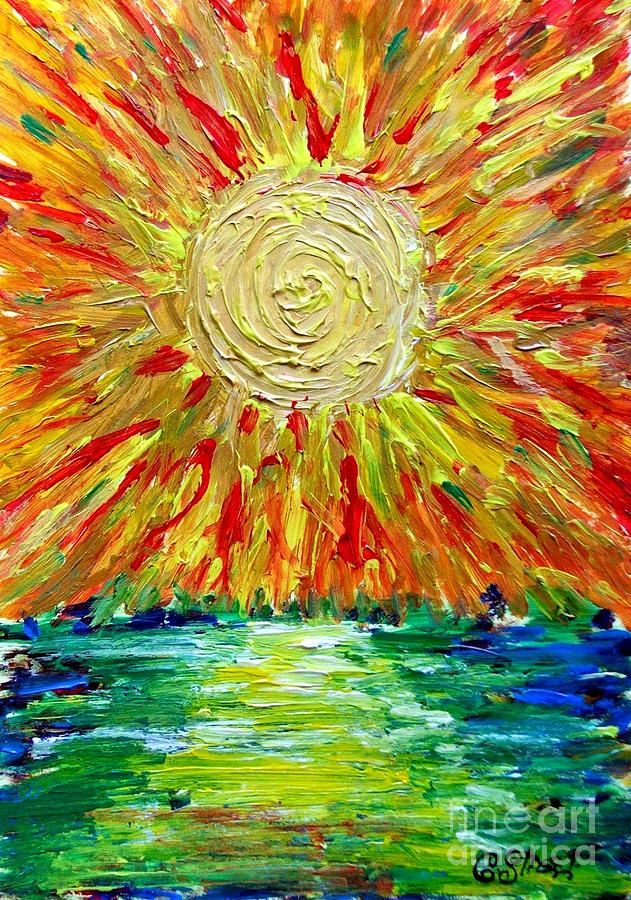 631x900 Sunburst Painting - Sunburst Painting